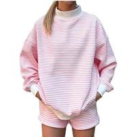 Sudaderas de Cuello Alto para Mujer, 100% Algodón, Forradas de Felpa, Lisas, con Logotipo Personalizado Bordado en la Parte Delantera, Ropa Urbana de Otoño e Invierno, Estampadas