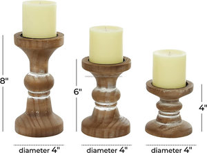 ชุดเชิงเทียนไม้มะม่วง3ชิ้นที่ตั้งเทียนตกแต่งคริสต์มาสแบบกำหนดเองพร้อมโหลเทียนโลหะ - Product Image 2