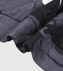 Sweat-shirt à capuche tendance en coton épais avec motif tête de mort, esthétique Y2K, imprimé toile d'araignée, coupe oversize - Product Image 6