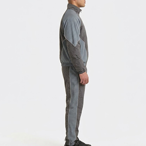 Survêtement léger en nylon sur mesure OEM, coupe-vent, avec logo imprimé personnalisé, blocs de couleur, 2 pièces, pour hommes - Product Image 1