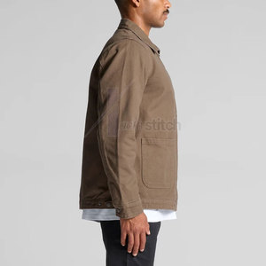 Custom Design Winter <b>Canvas</b> <b>Jacket</b> with Front Logo 100% Cotton Soft Inner Lining Durable Stitching Casual Streetwear Style - Product Image 3