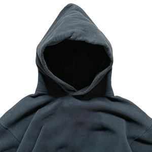 Sweats à capuche unis de haute qualité sans ficelle sweat à capuche court hommes personnalisé en coton vierge pull à capuche surdimensionné - Product Image 1