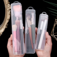 Scatola di plastica PP Organizer per il trucco portatile trasparente scatola di immagazzinaggio per sopracciglia matita stoviglie per le bacchette con coperchio