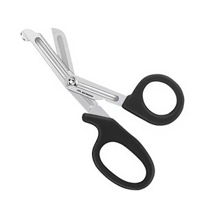 Ciseaux de traumatologie pour infirmières, ciseaux de premiers secours, 5,5 pouces, manche noir, acier inoxydable allemand, ciseaux médicaux d'urgence pour bandages, chirurgicaux - Product Image 1