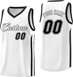 High Quality Digital Print Custom Basketball Jersey Comfortable V-Neck Top Unique Panel Designs Plus Size Options Quick Dry - Product Image 1