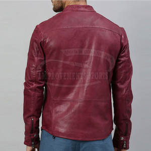 Meilleur prix Veste tendance en cuir à manches longues pour hommes de haute qualité Style Streetwear Matériau tricoté personnalisé Concevez votre propre hiver - Product Image 3