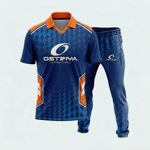 Conjunto de Uniforme de Cricket para Hombre Ostriya, Jersey de Manga Corta y Pantalones con Estampado Sublimado, 100% Poliéster, Absorbe la Humedad, Corte Atlético - Product Image 3