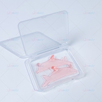 Libeauty Coussinets plats réutilisables pour rehaussement de cils, forme dauphin, ultra-fins, adhésifs, style coréen, pour salon, étape 1