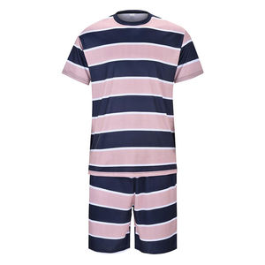 Conjunto de 2 piezas de verano personalizado para hombre, camiseta informal con bolsillo en el pecho y pantalones cortos lisos, talla grande, transpirable, de secado rápido, venta al por mayor - Product Image 4