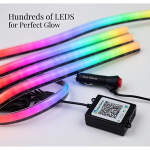 Kit de Tiras LED RGB Dinámicas al por Mayor, 6 en 1, Luz Ambiental Acrílica, Dreamcolor, para Interiores de Auto, Control Inalámbrico por APP, Tiras de Luces Inteligentes - Product Image 1