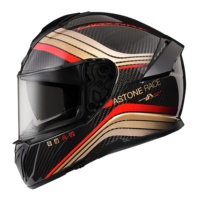 Casques Astone, nouveaux modèles les plus vendus, casque de moto intégral en fibre de carbone or/rouge, modèle GT6F, garantie 1 an, tailles XS-3XL