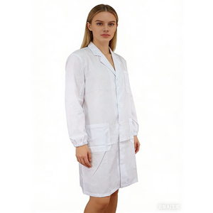 Wholesale Unisex White Lab <b>Coat</b> Professional Medical <b>Doctor</b> Uniform with Pockets - Product Image 2