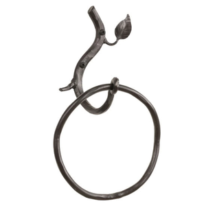 Anillo para toallas de metal rústico, acabado negro, perfecto para el hogar, hoteles, baño y accesorios de aseo. - Product Image 6