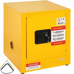 Armadio per Stoccaggio Materiali Infiammabili in Acciaio Zincato 42,9 cm x 42,9 cm x 46,3 cm con Ripiano Regolabile per Magazzino - Product Image 1