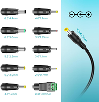 Adaptador de Corriente Universal de 45W 5V-15V 3A AC/DC con 10 Puntas de Carga para Dispositivos Electrónicos Domésticos, Routers, Cámaras CCTV IP, Altavoces