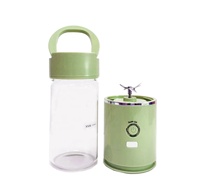 Mini-mixeur portable USB avec récipient en verre, sans fil, rechargeable, 50W, écologique, contrôle tactile, batterie 2400mAh, pour voiture