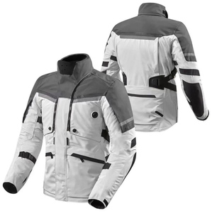 Chaqueta de Motociclismo de Manga Larga para Hombre, Resistente al Viento, para Todas las Estaciones, Diseño Blanco y Gris - Product Image 3
