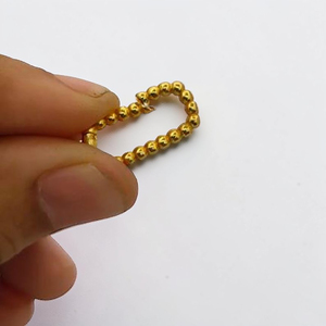 Conector de mosquetón ovalado con cierre de resorte y cuentas de burbujas chapado en oro de 18 quilates para la fabricación de pendientes - Product Image 3