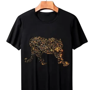T-shirt pour homme en strass, facile à laver, matière durable, respirant, confortable, anti-plis, pour usage décontracté - Product Image 6
