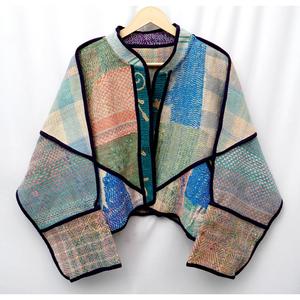 Veste matelassée en coton 100% pour femmes, col mandarin, broderie florale, style bohème, vêtements d'automne - Product Image 1