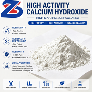 Hidróxido de Calcio en Polvo de Alta Reactividad, Cal Hidratado Premium, Grado Industrial y Agrícola, para Tratamiento de Agua, ZHONGSHENG Hebei - Product Image 1