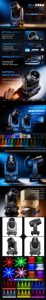 AICPOSE Mini 295W Luz de Cabeza Móvil Beam para Conciertos, Fiestas y Discotecas - Product Image 6