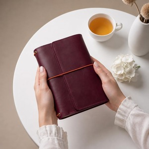 Customized Leather Journal Trifold <b>A5</b> Travel Case Personalized <b>Diary</b> Cover Refillable Gift - Product Image 3
