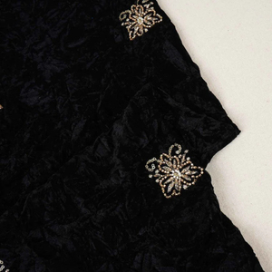 Tela de Terciopelo con Bordado de Cuentas de Lujo, Material Textil de Moda para Boutique, Diseño Exclusivo para Exportación - Product Image 3