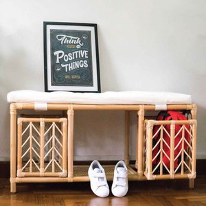 Meuble à chaussures en rotin naturel, étagères à bas prix pour salon ou bureau, organiseurs de rangement - Product Image 4