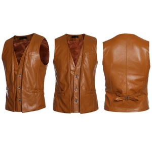 Cuir Hommes Club Style Classique Original Gilet En Cuir Chauffage Hommes Gilet Chauffant Personnalisé Hommes Utilitaire Gilets De Haute Qualité - Product Image 1