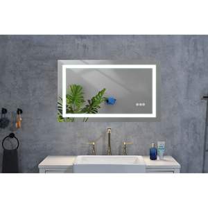 32*24 LED specchio da bagno illuminato a parete con funzione Anti-appannamento e Dimmer ad alto Lumen controllato separatamente - Product Image 6