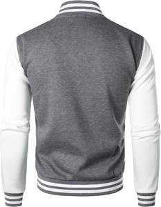 Blouson universitaire personnalisé pour homme 100 % laine avec logo frontal – Nouvelle collection décontractée et tendance pour activités hivernales en extérieur, col montant - Product Image 3