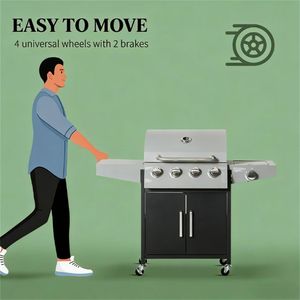 Barbecue à gaz d'extérieur, brûleur pratique pour la cuisson en plein air - Product Image 4