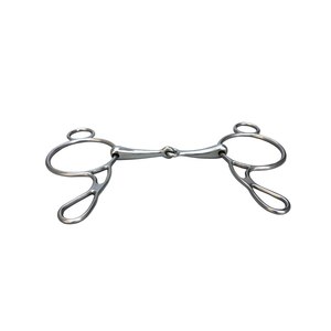 Bocado de acero inoxidable para caballo con doble anillo y junta de barra lisa para uso ecuestre, bocado de equitación western 2026 en venta - Product Image 5