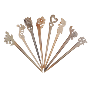 Épingles à cheveux en acétate de cellulose faites à la main, élégantes, pour femmes, accessoires de mariage, décoratives, motif floral, cœur, oiseau - Product Image 1