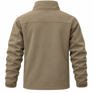 Custom Logo OEM Men's Winter Fleece Bomber <b>Jacket</b> Stand Collar Zipper <b>Waterproof</b> Casual Tactical Outdoor Warm <b>Jacket</b> - Product Image 2