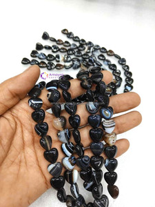 Venta al por mayor de cuentas de turmalina negra de 12mm, cuentas de ágata de piedra Natural para curación, comprar en línea de Amayra Crystals Exports India - Product Image 4