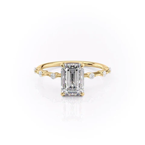 Emerald Cut Lab-Grown <b>Diamond</b> Engagement Wedding <b>Ring</b> 2.45 Carat Yellow Gold 14k Luxury IGI Certified Party - Product Image 1