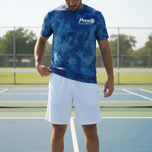 Ensemble uniforme d'équipe de pickleball personnalisé avec logo, t-shirt et short athlétiques, équipement tie-dye pour club, spécialisation en marque privée - Product Image 4