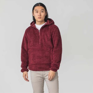 Sudadera con Capucha de Felpa Sherpa 100% Algodón Ecológico Premium con Cierre de Cremallera, Bordado Sólido, Cómoda para Clima Frío - Product Image 1