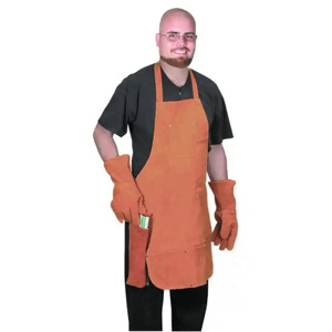 Premium Quality Side Cowhide Split Leather <b>Fire</b> Retardant Welding Apron Industrial Safety Working Welder Aprons for Sparks - Product Image 6
