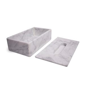 Cubierta Rectangular para Caja de Pañuelos de Mármol, Dispensador de Pañuelos Faciales para Decoración de Baño y Cómoda, Dispensador de Pañuelos para el Hogar y Escritorios - Product Image 4