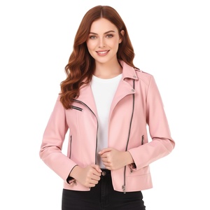 Chaquetas de cuero de moda al por mayor para mujeres elegantes, chaqueta de piel de oveja para mujer - Product Image 6