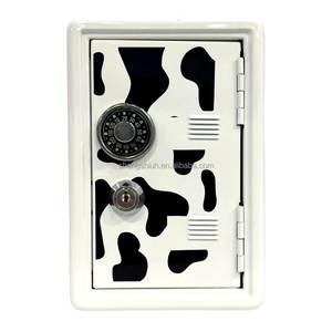 High-Promotional Value Business Kids Money <b>Box</b> Cow Painting Metal Coin Storage with <b>Combination</b> <b>Lock</b> SENS SS-616C - Product Image 1