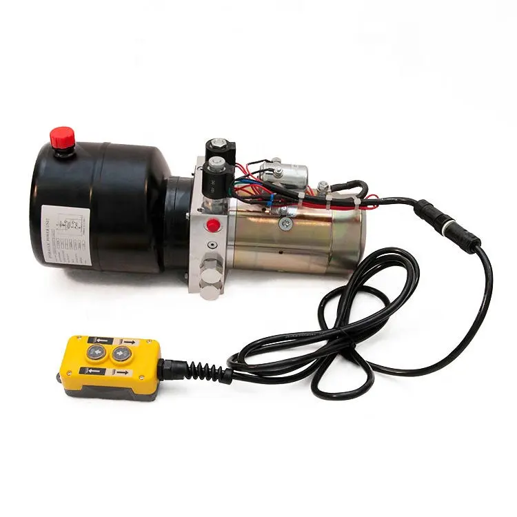 3200 Psi power up supply trailer pump 3 quart 12V electric double acting hydraulic power unit for dump truck