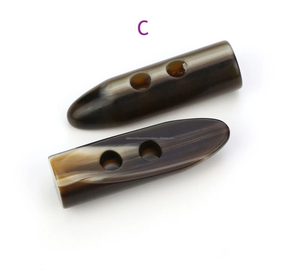 100% vrai bouton à bascule en corne de buffle 2 pouces bouton de taureau Style artisanat poli cousu amour Style corne de taureau artisanat naturel FWE - Product Image 2