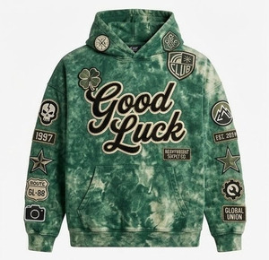 Sweat à capuche pour homme OEM personnalisé en molleton épais délavé à l'acide avec broderie, coupe oversize décontractée, style pull ample à épaules tombantes - Product Image 4