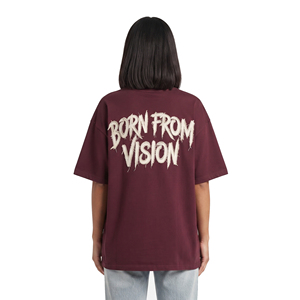 T-shirt surdimensionné brodé pour femme, 100 % coton, col rond, coupe ample, broderie vieillie - Product Image 2