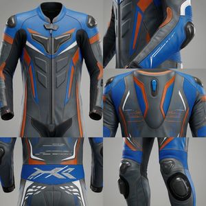 Professional One Piece Perforated Leather Motorbike Racing Suit Men's Motorcycle Riding Suit with CE Approved Armor Safety Gear - Product Image 5