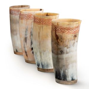 Copa de Vino Tallada a Mano en Cuerno Natural de Alta Calidad, Personalizada, para Uso en Hogar, Restaurante y Hotel, Venta Directa al por Mayor - Product Image 1